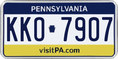 PA license plate KKO7907