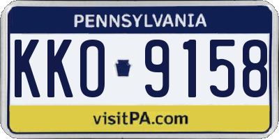 PA license plate KKO9158