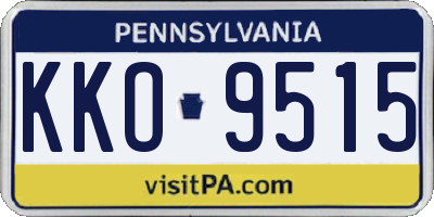 PA license plate KKO9515