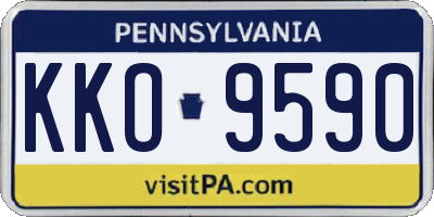 PA license plate KKO9590