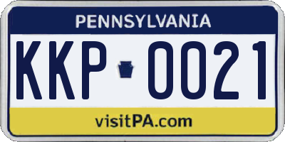 PA license plate KKP0021