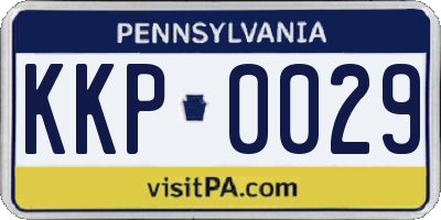 PA license plate KKP0029