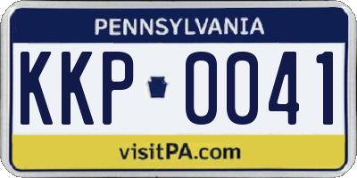 PA license plate KKP0041