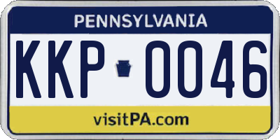 PA license plate KKP0046