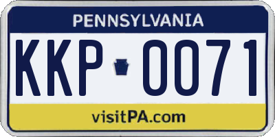 PA license plate KKP0071