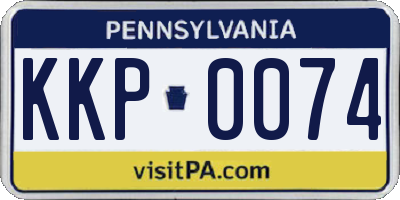 PA license plate KKP0074
