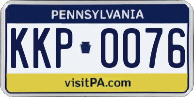 PA license plate KKP0076