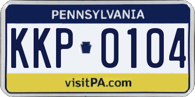 PA license plate KKP0104