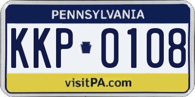 PA license plate KKP0108