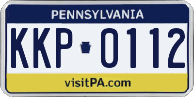 PA license plate KKP0112