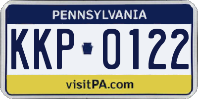 PA license plate KKP0122