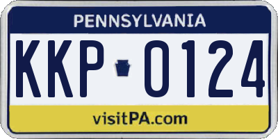 PA license plate KKP0124