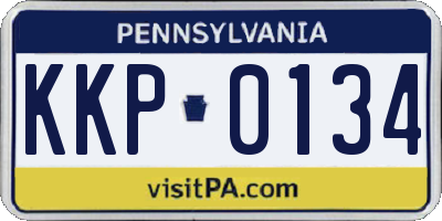 PA license plate KKP0134