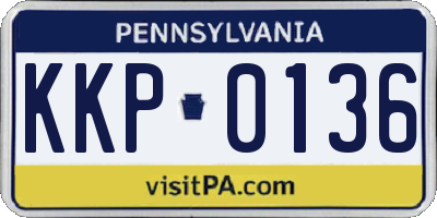 PA license plate KKP0136