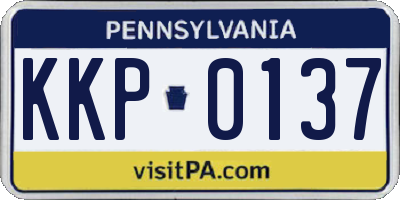 PA license plate KKP0137