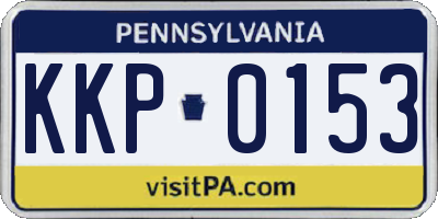PA license plate KKP0153