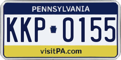 PA license plate KKP0155