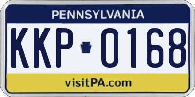 PA license plate KKP0168
