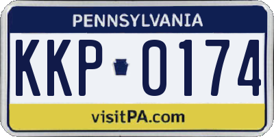 PA license plate KKP0174