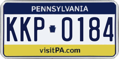 PA license plate KKP0184
