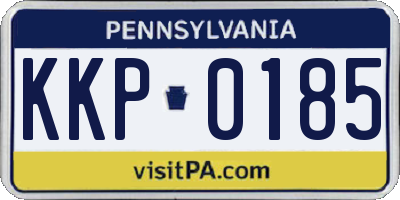 PA license plate KKP0185