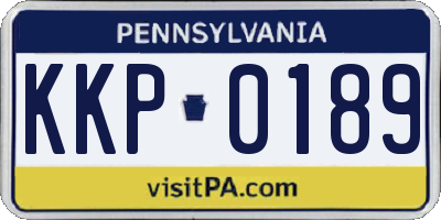PA license plate KKP0189