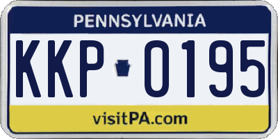 PA license plate KKP0195