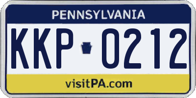 PA license plate KKP0212