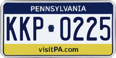 PA license plate KKP0225