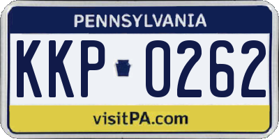 PA license plate KKP0262