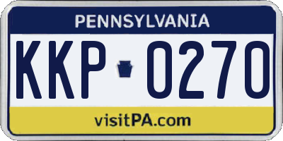 PA license plate KKP0270