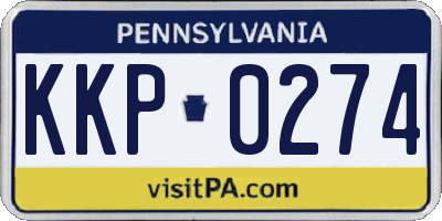PA license plate KKP0274