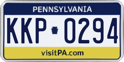 PA license plate KKP0294