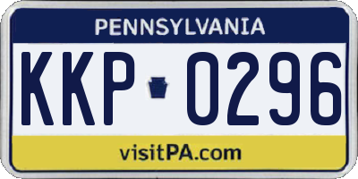 PA license plate KKP0296