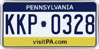 PA license plate KKP0328