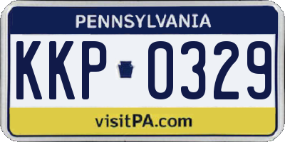 PA license plate KKP0329