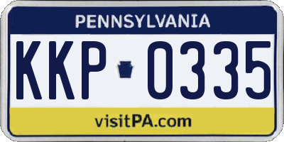 PA license plate KKP0335