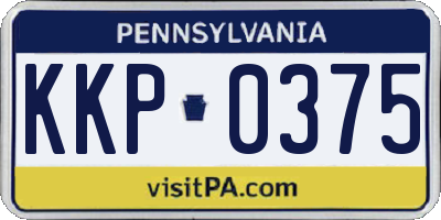 PA license plate KKP0375