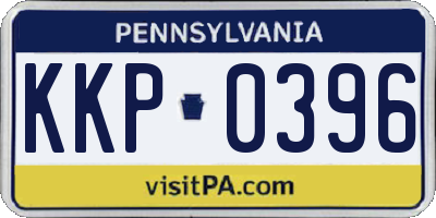 PA license plate KKP0396