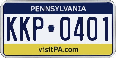PA license plate KKP0401