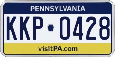 PA license plate KKP0428