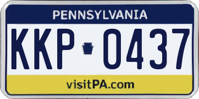 PA license plate KKP0437