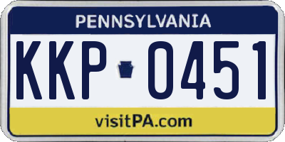 PA license plate KKP0451
