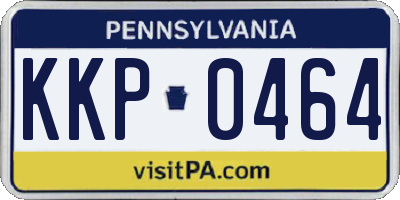 PA license plate KKP0464