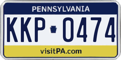 PA license plate KKP0474