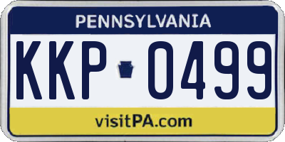 PA license plate KKP0499