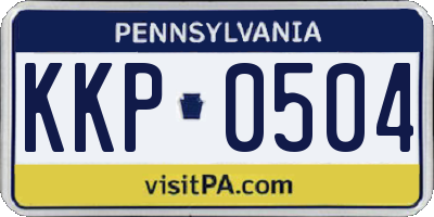 PA license plate KKP0504