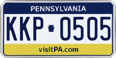 PA license plate KKP0505