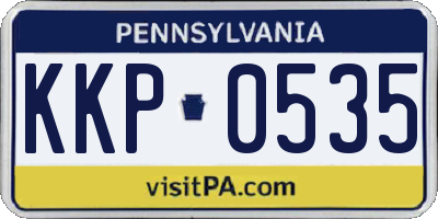 PA license plate KKP0535