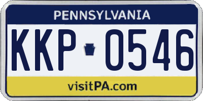 PA license plate KKP0546